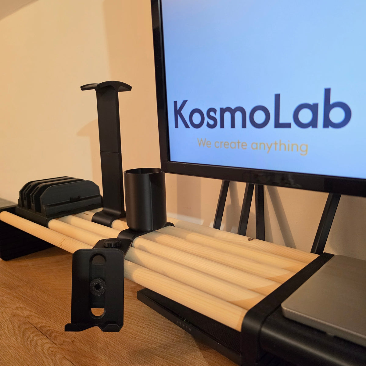 3D printed workspace set organizator za mizo z držalom za telefon in dodatki