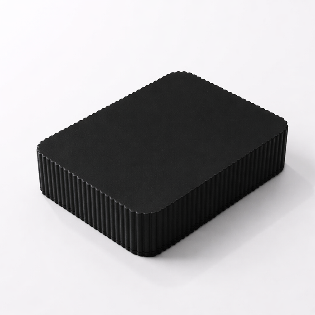 3D tiskan etui za karte PRIME črn PLA organizer s pokrovom