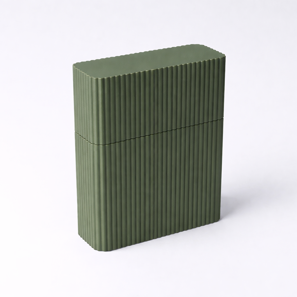 3D tiskan etui za karte TOWER zelen eleganten organizator za zaščito kartic