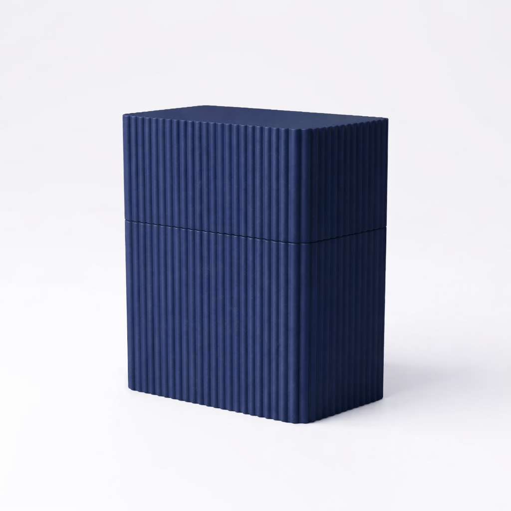 3D tiskan etui za karte TOWER DUO moder minimalističen organizator za dve kompleta kart
