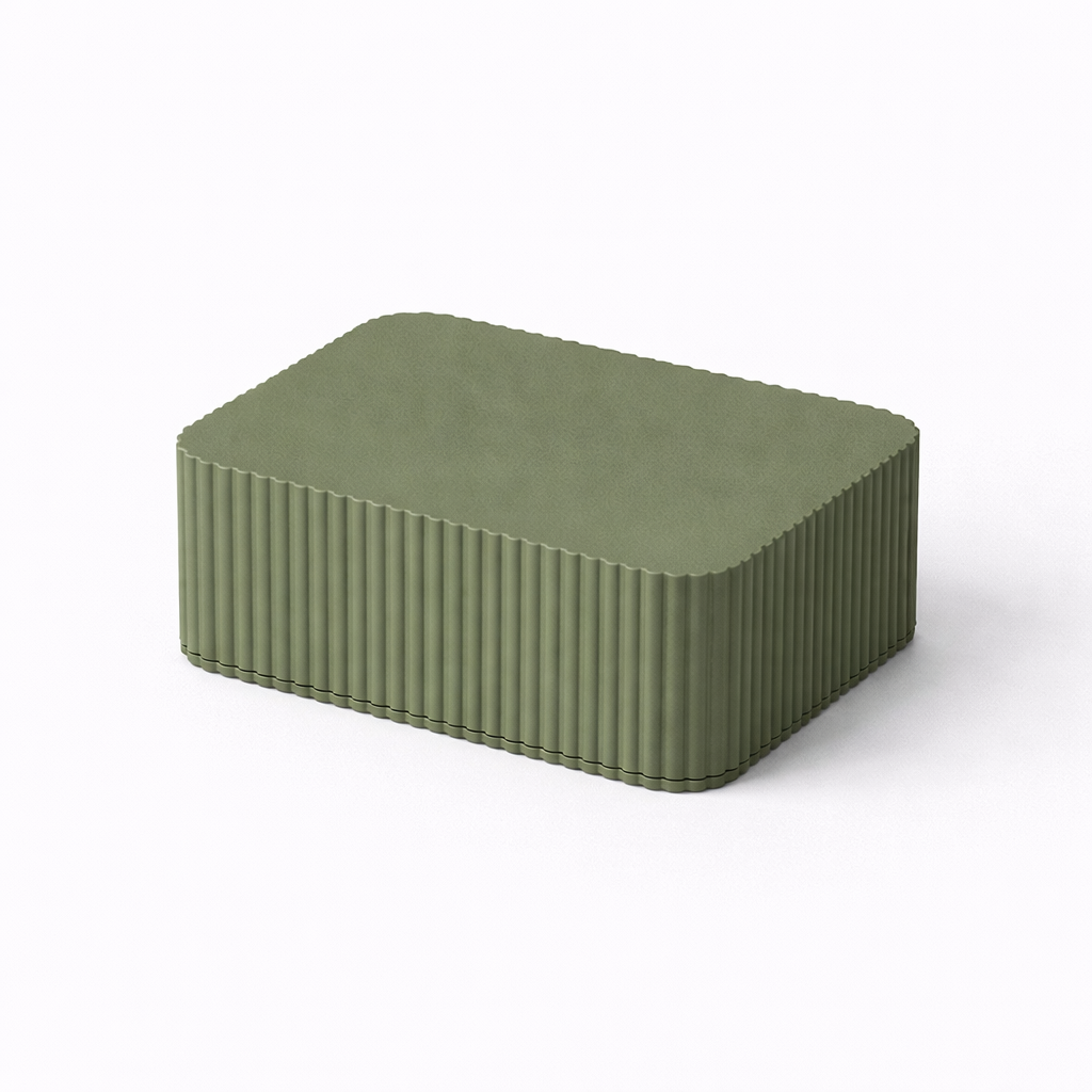 3D tiskan etui za karte UNO zelen kompakten organizator kart