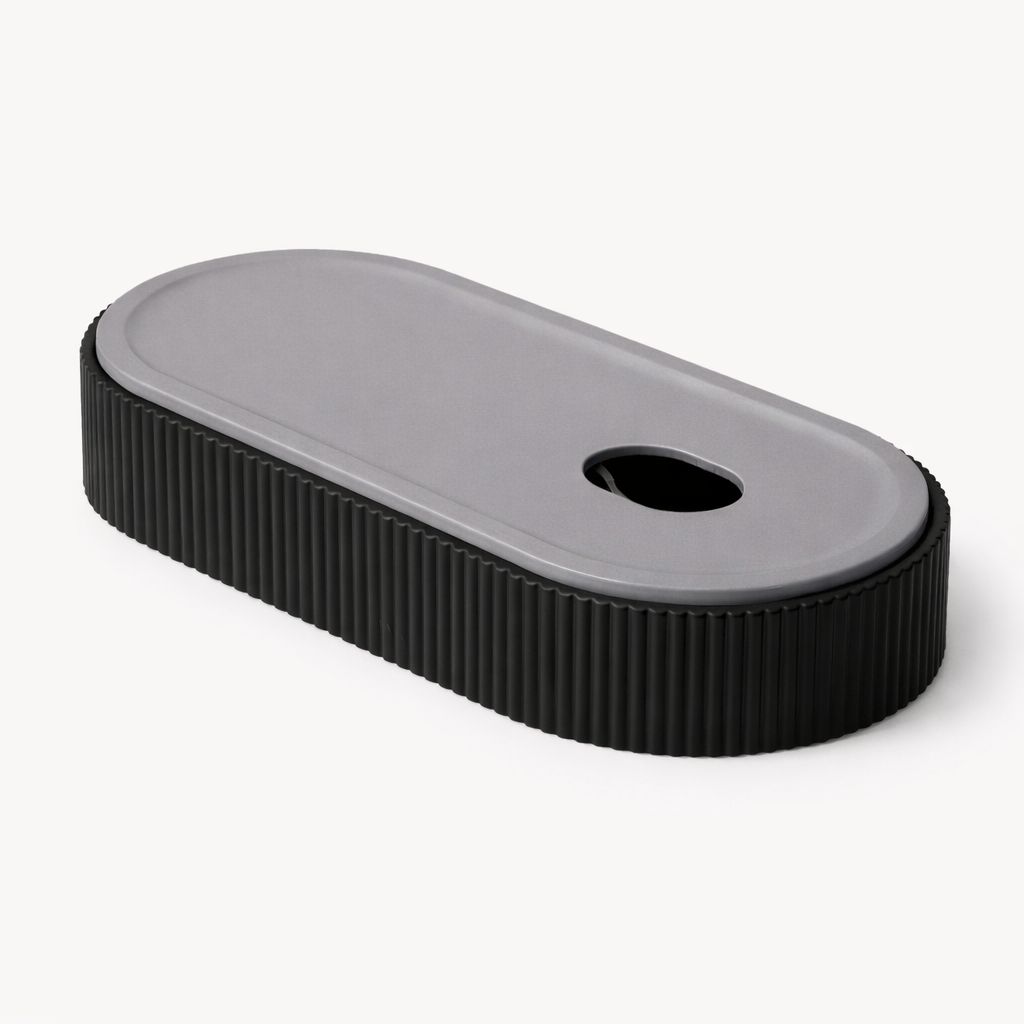 3D tiskan namizni organizator ARC SLIM tanek eleganten organizator z odprtino črn