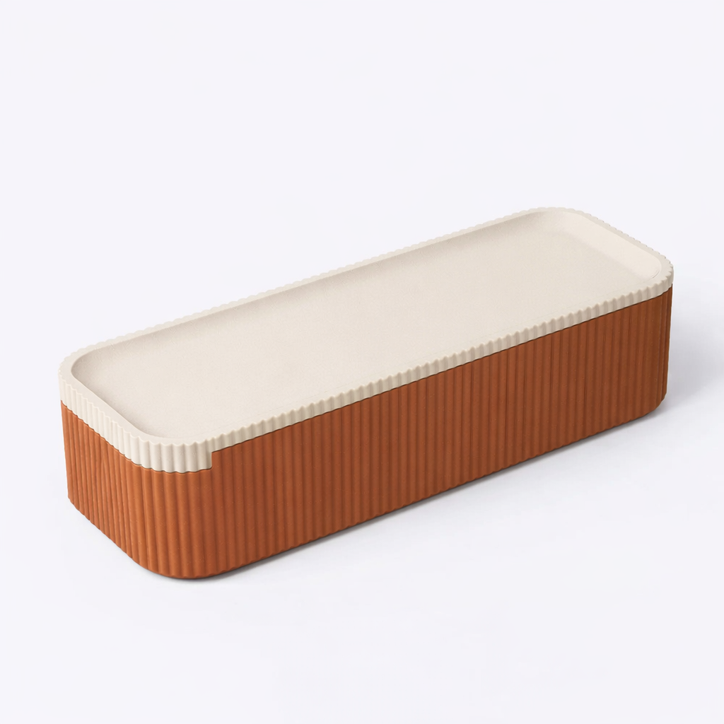 3D tiskan etui za pisala GRID terakota organizator za pisala na mizi
