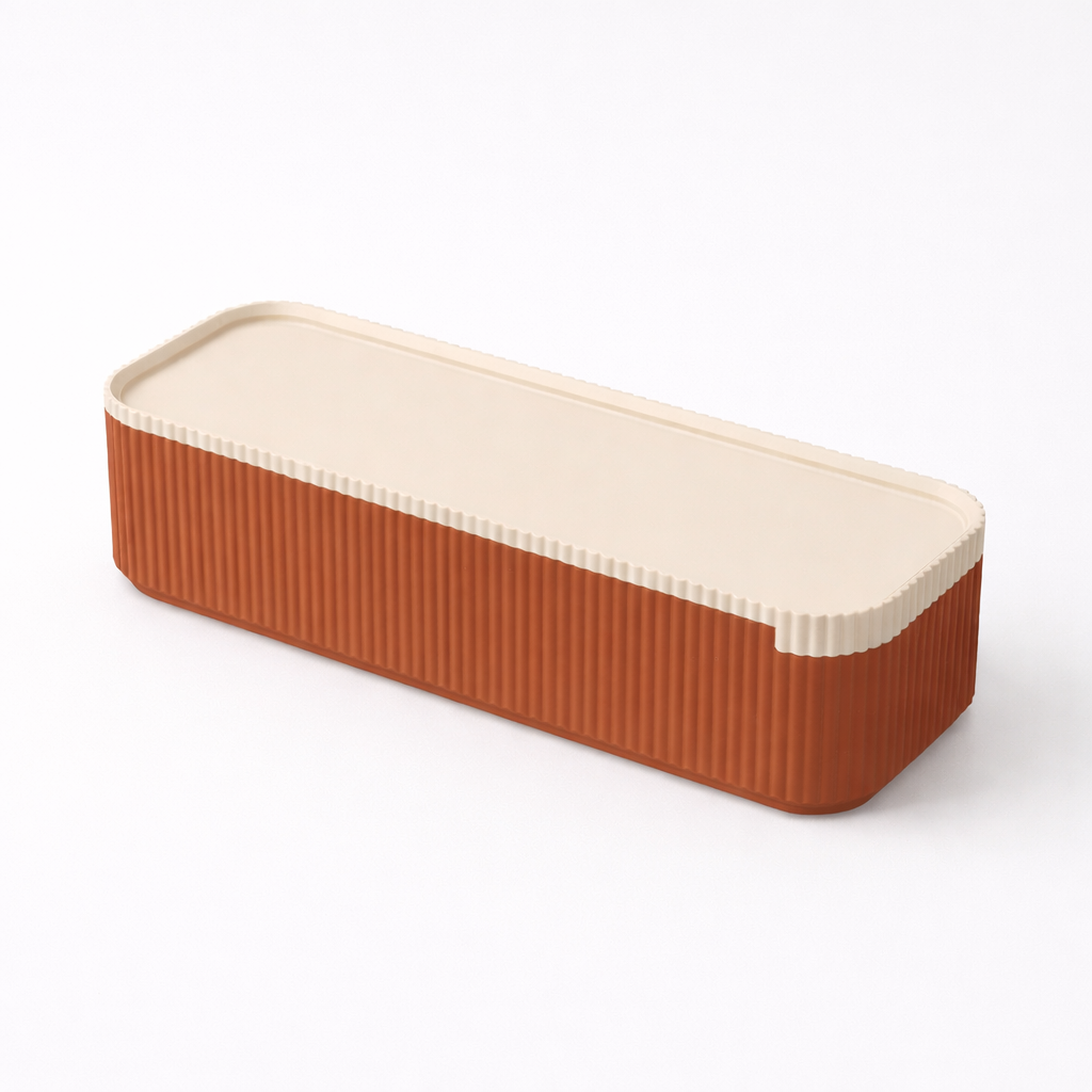 3D tiskan etui za pisala STACK terakota modularni organizator za pisala