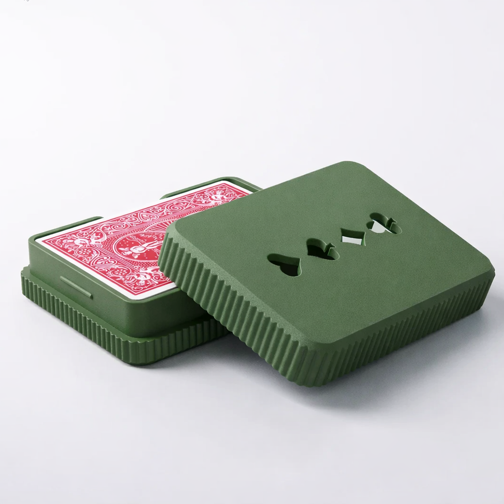 3D tiskan etui za karte ICON zelen PLA organizer z odstranljivim pokrovom