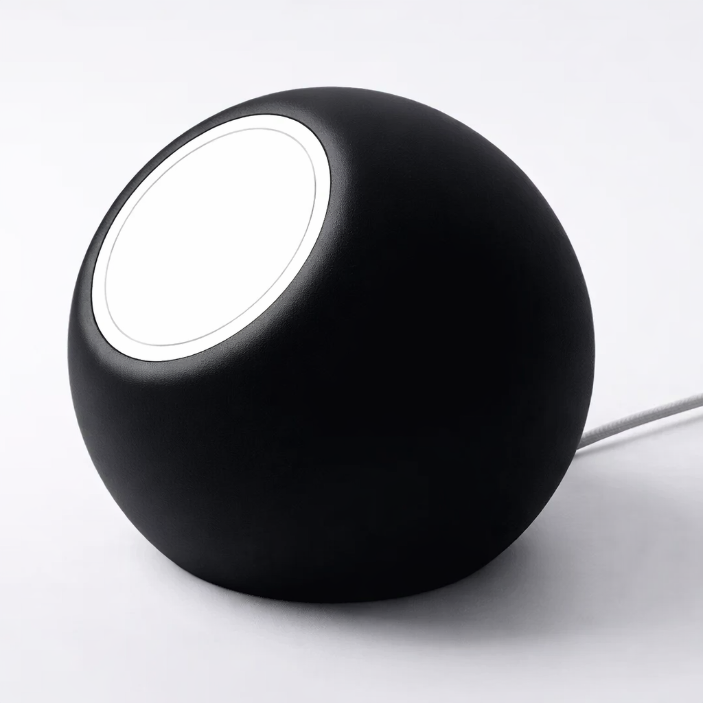 3D tiskan stojalo za brezžično polnjenje ORB SMOOTH črn minimalistično stojalo