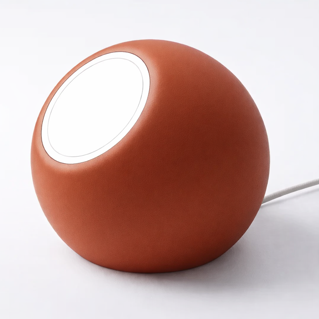 3D tiskan stojalo za brezžično polnjenje ORB SMOOTH terakota minimalistično stojalo