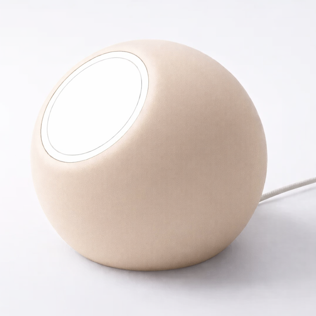 3D tiskan stojalo za brezžično polnjenje ORB SMOOTH bež minimalistično stojalo