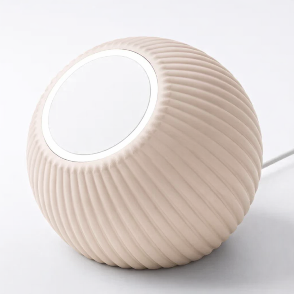 3D tiskan stojalo za brezžično polnjenje ORB TEXTURED bež minimalistično stojalo