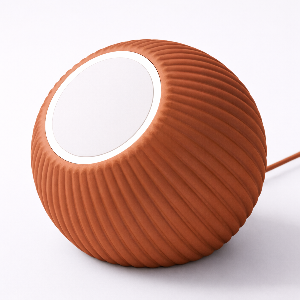 3D tiskan stojalo za brezžično polnjenje ORB TEXTURED terakota minimalistično stojalo