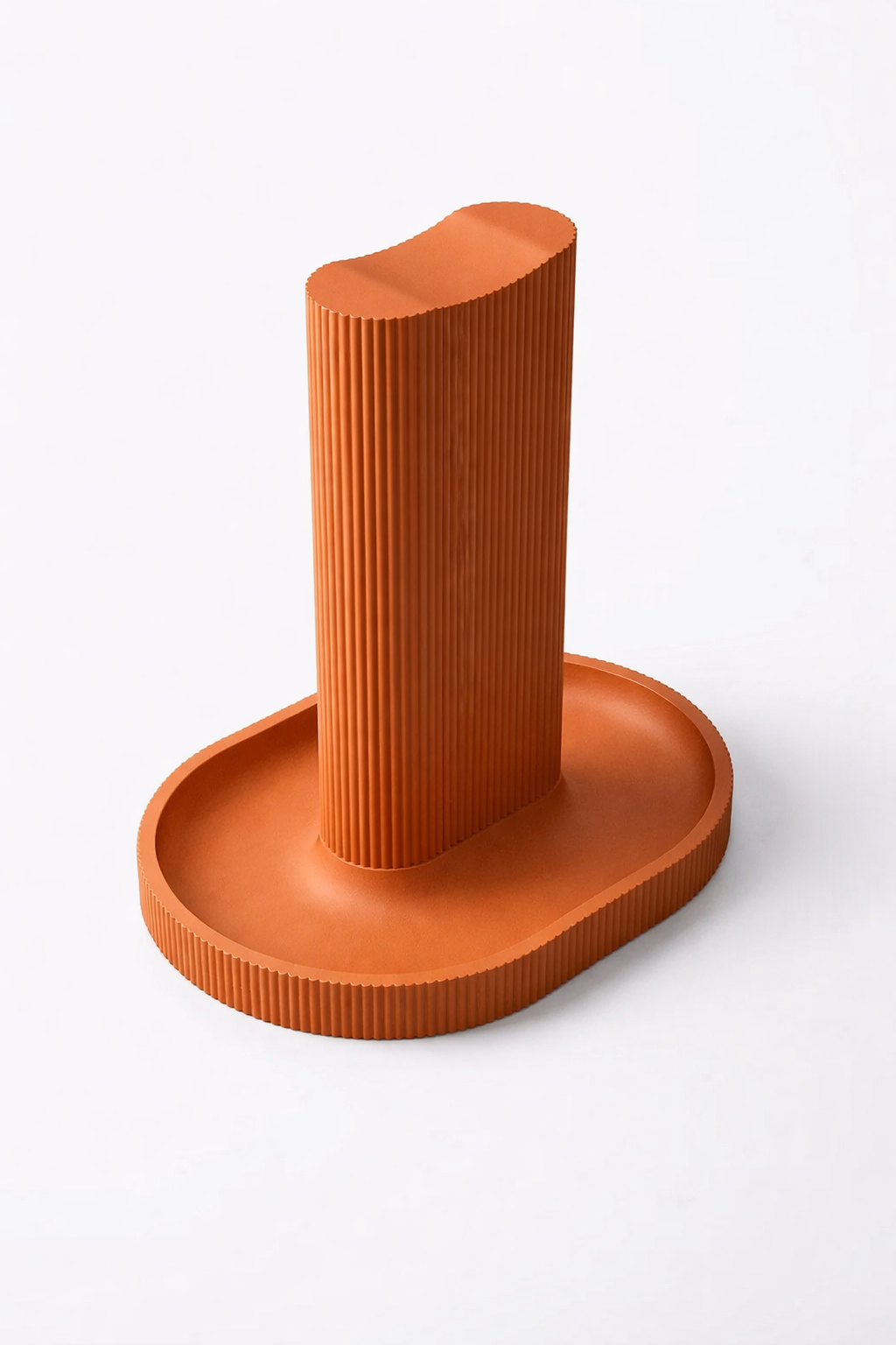 3D tiskan stojalo za slušalke PILLAR terakota vertikalni organizator za slušalke