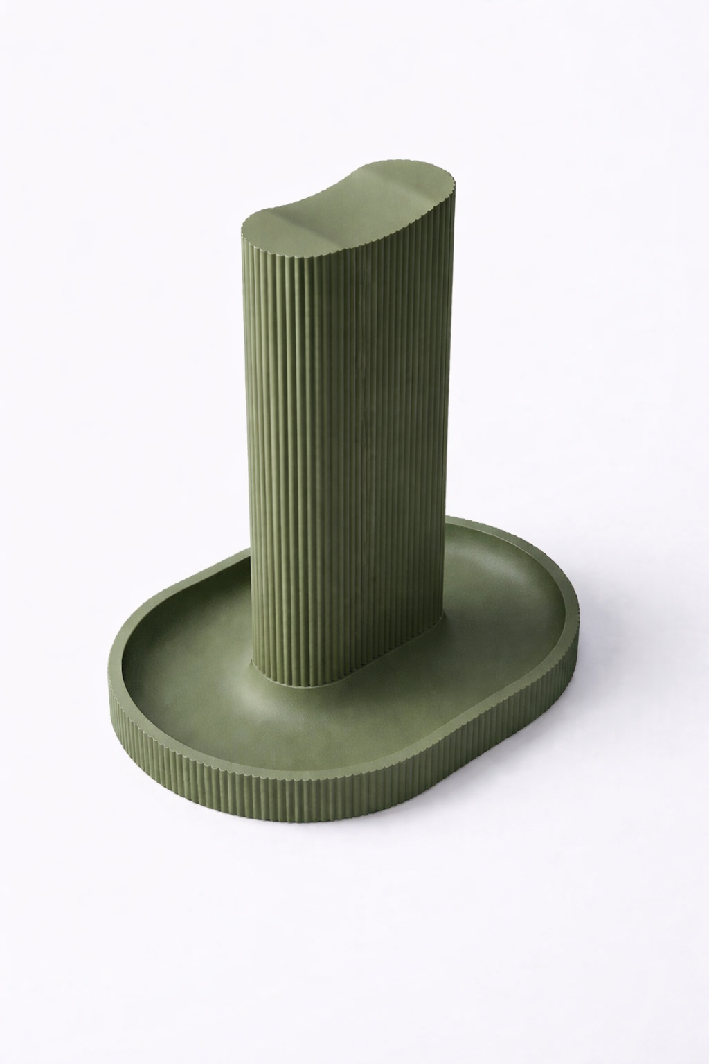 3D tiskan stojalo za slušalke PILLAR zelen vertikalni organizator za slušalke