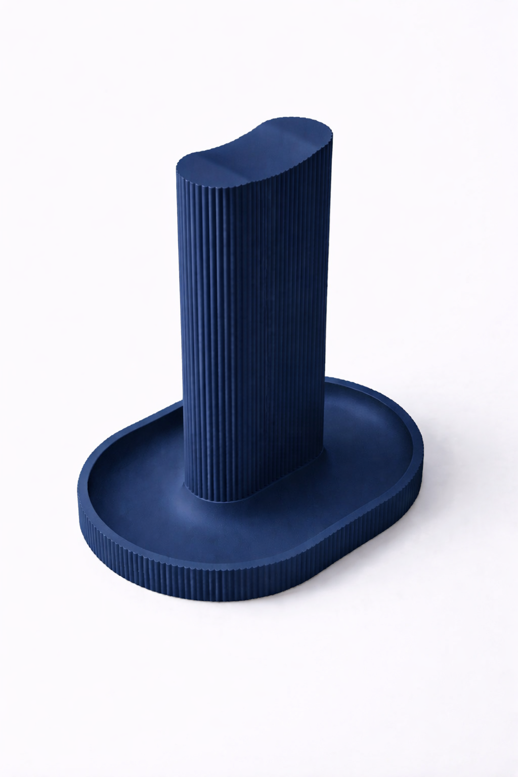 3D tiskan stojalo za slušalke PILLAR moder vertikalni organizator za slušalke